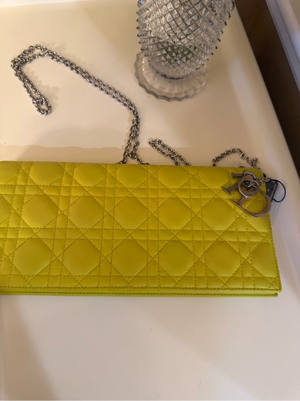 Christian Dior Promenade Cannage Crossbody Clutch – Yellow